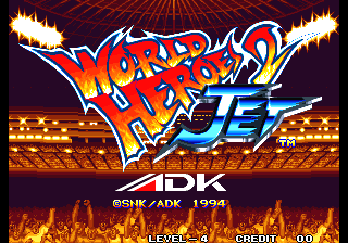 World Heroes 2 Jet title screen for Neo Geo
